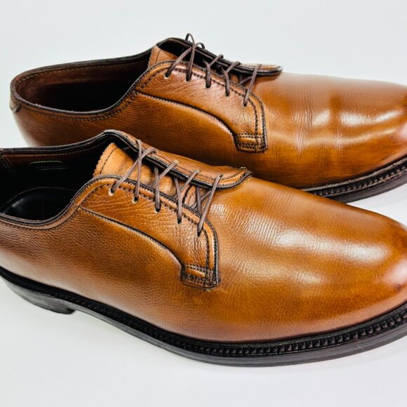 Vtg Florsheim Imperial Pebbled Brown Leather Plain Toe Shoes 8 C main image 10